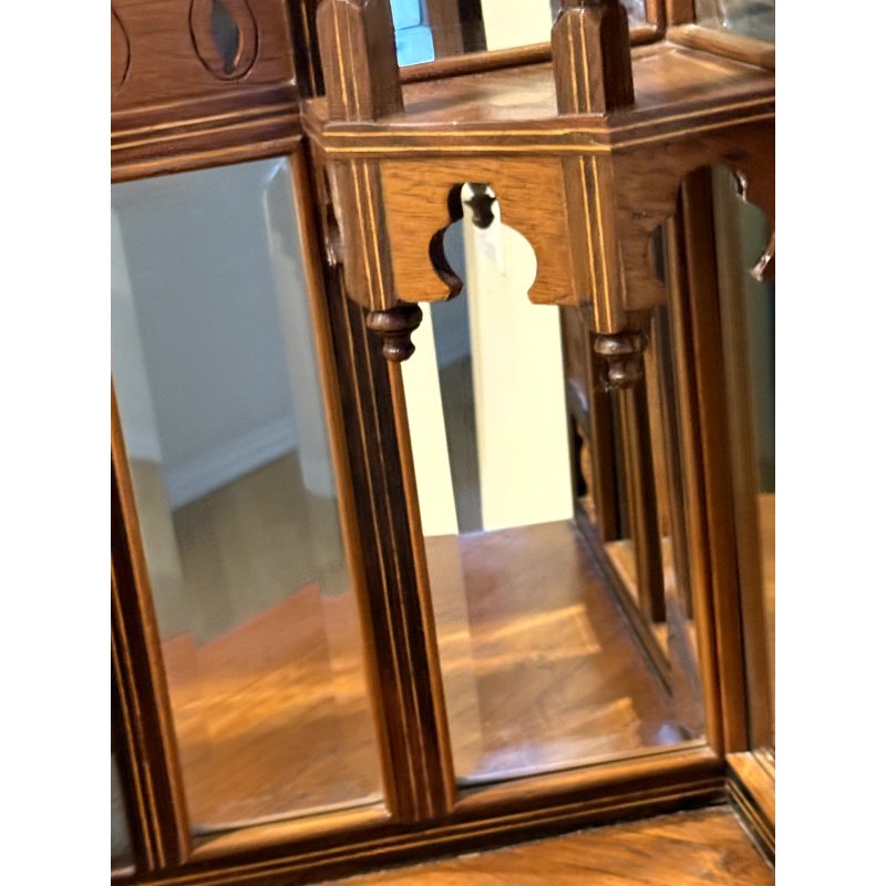 Antique Indian British Colonial Corner Cabinet