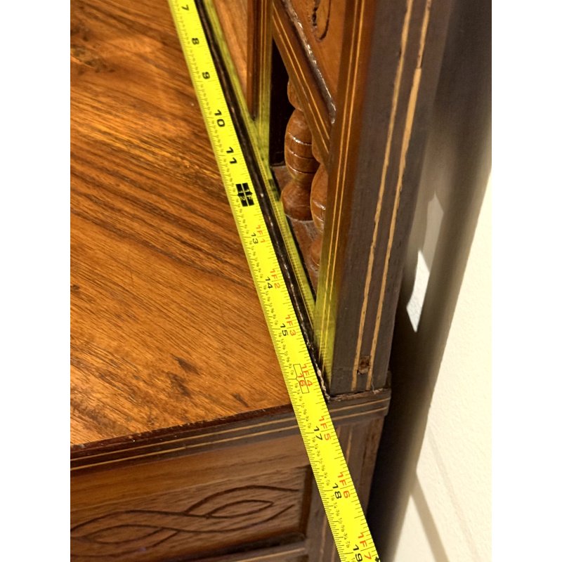 Antique Indian British Colonial Corner Cabinet