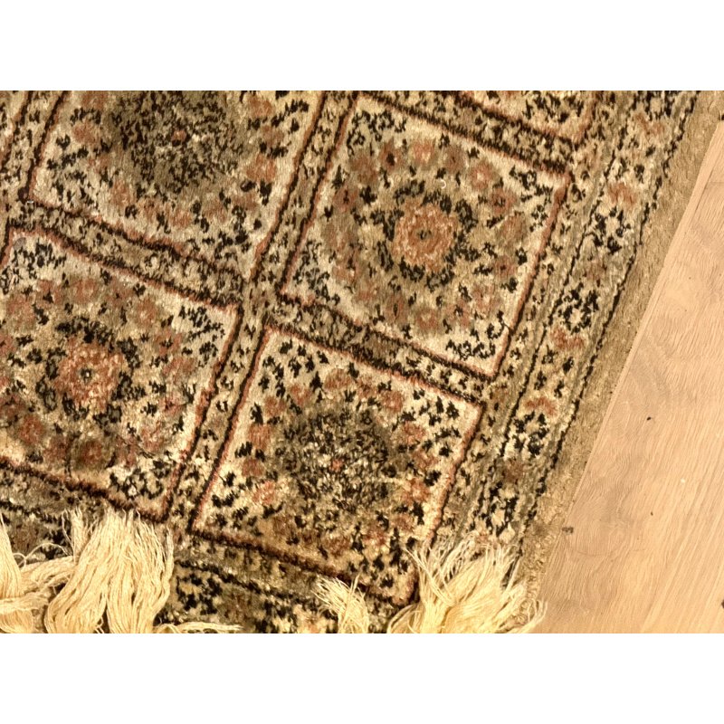 Indian Kashmir Wool and Silk Hand Woven Rug - Small