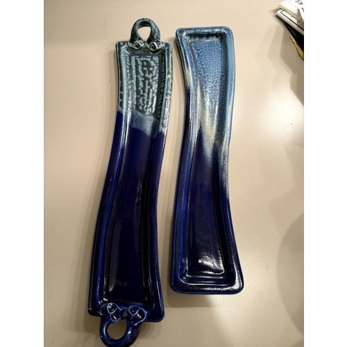 Pair of Mark Hudak Art Pottery Dishes