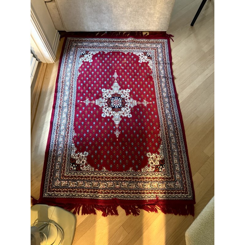 Vintage Hand Woven Wool Rug aprox 3x5