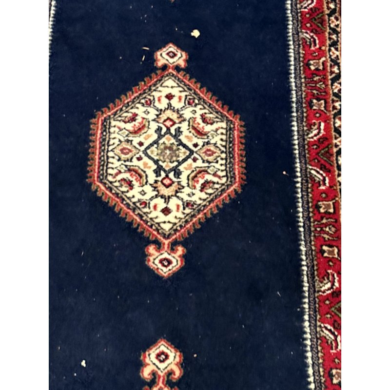 Vintage Hand Woven Wool Rug Runner approx 7x3