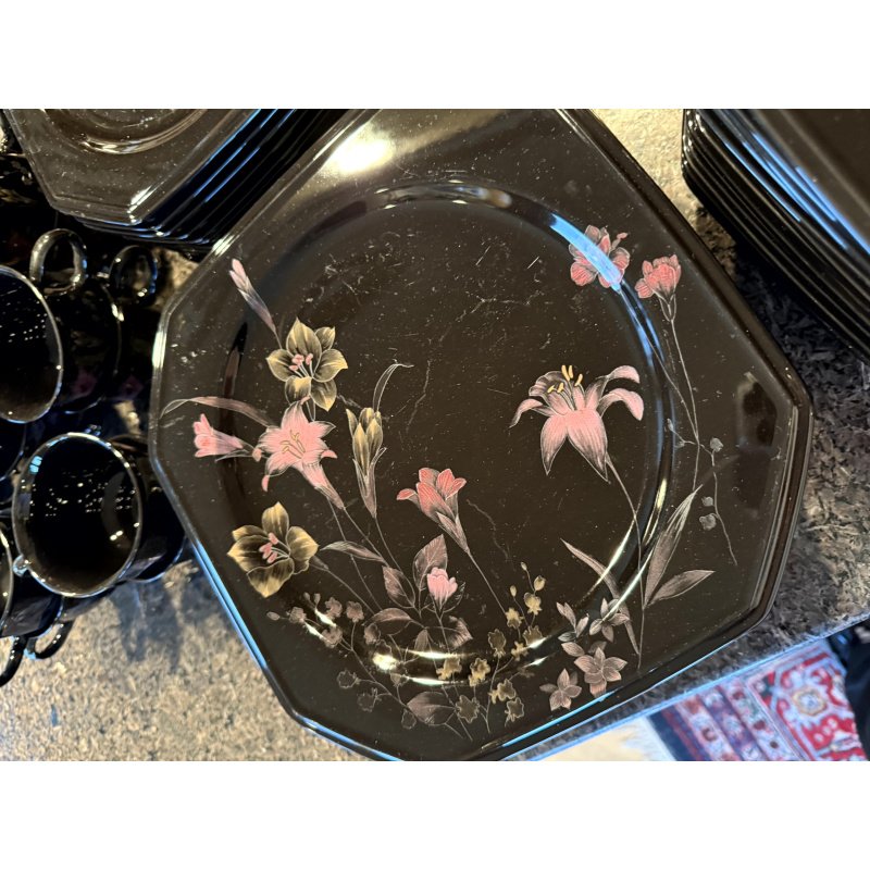 Mikasa Color Trend Ebony Meadow China Set Service for 12+