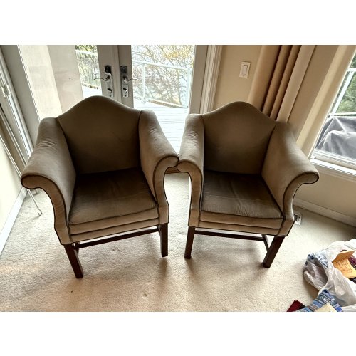 Pair of Upholstered Art Deco Style Chairs
