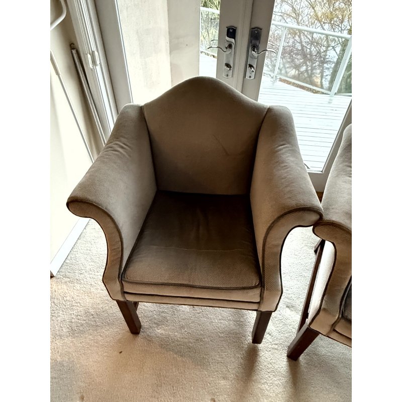 Pair of Upholstered Art Deco Style Chairs