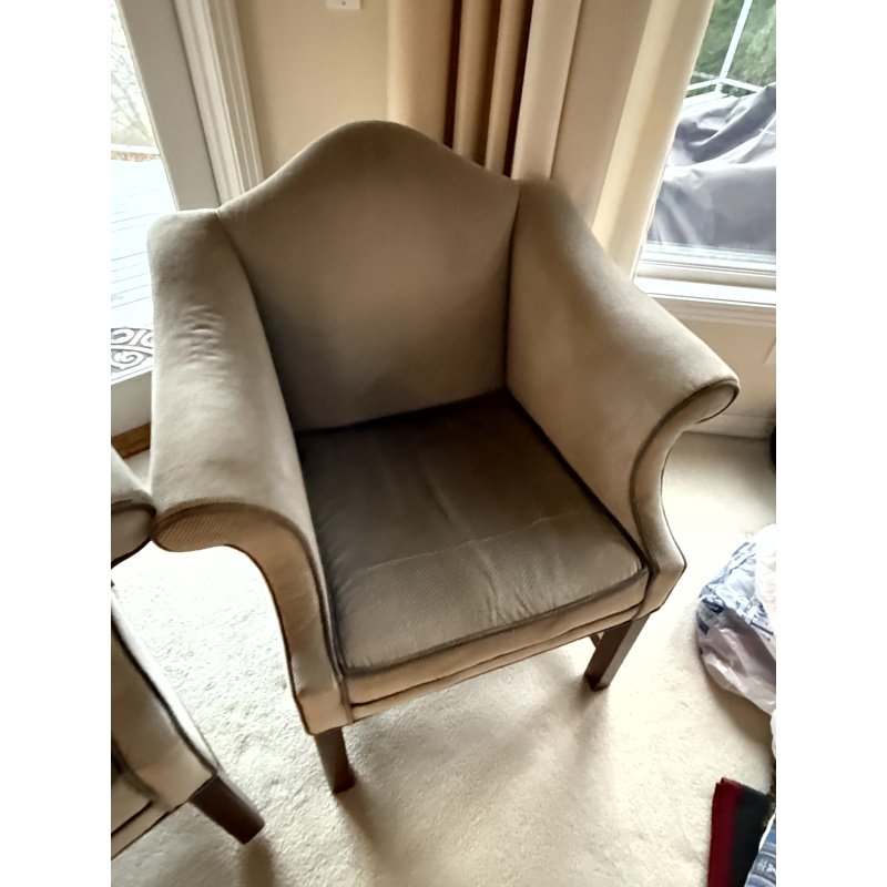 Pair of Upholstered Art Deco Style Chairs