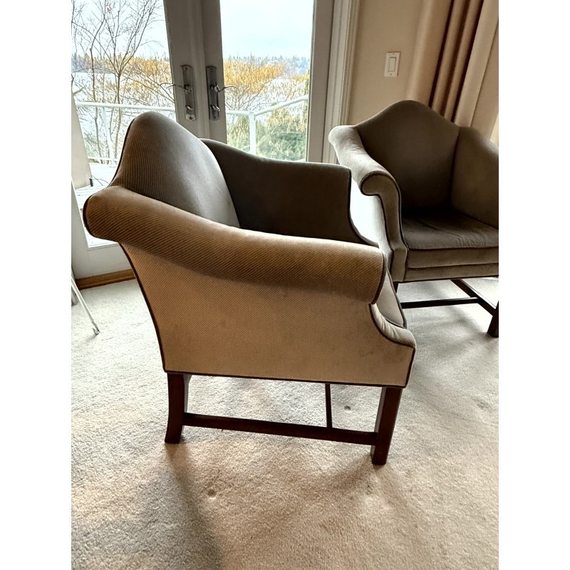 Pair of Upholstered Art Deco Style Chairs