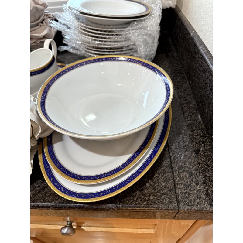 Joseph Sedgh Tableware Cobalt and White  China Set Large Service