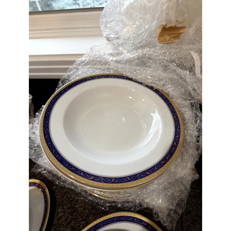Joseph Sedgh Tableware Cobalt and White  China Set Large Service