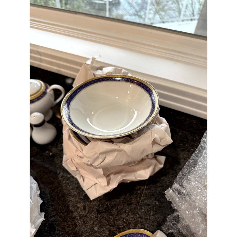 Joseph Sedgh Tableware Cobalt and White  China Set Large Service