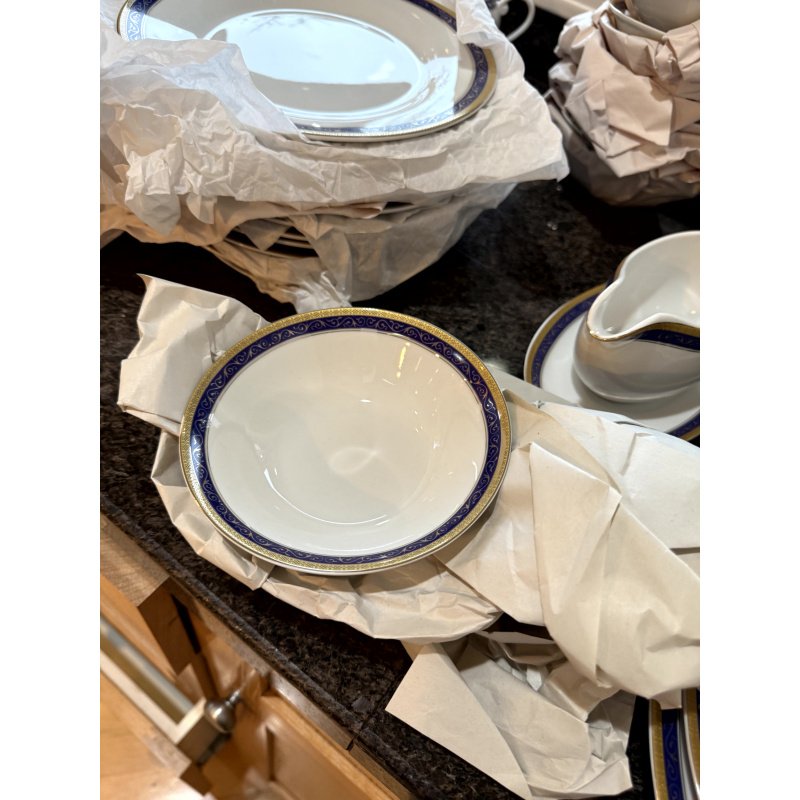 Joseph Sedgh Tableware Cobalt and White  China Set Large Service