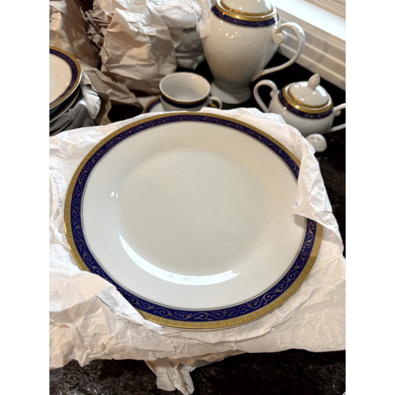 Joseph Sedgh Tableware Cobalt and White  China Set Large Service