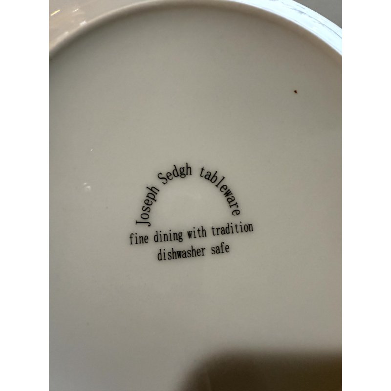 Joseph Sedgh Tableware Cobalt and White  China Set Large Service