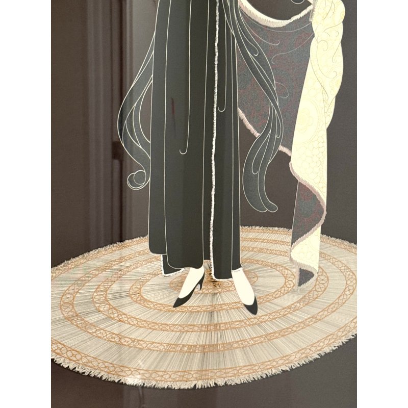 Erte Serigraph Winter in Paris with Foil Emboss Original 1990 - Nicely Framed