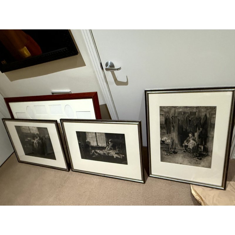 3 x Framed Josef Israels Prints