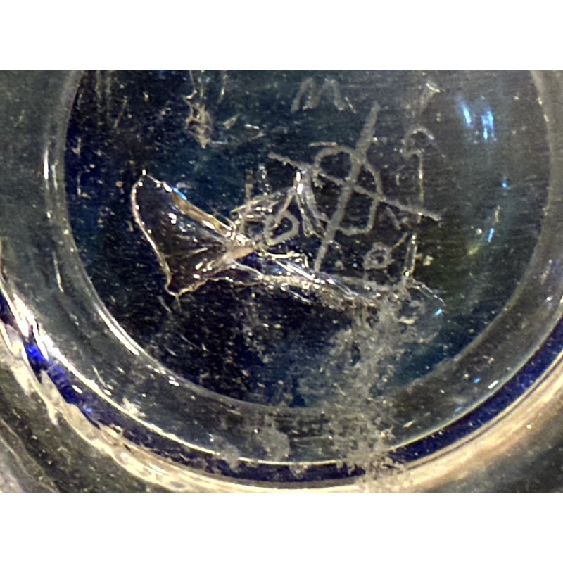 Giant Art Glass Swing Vase Signed