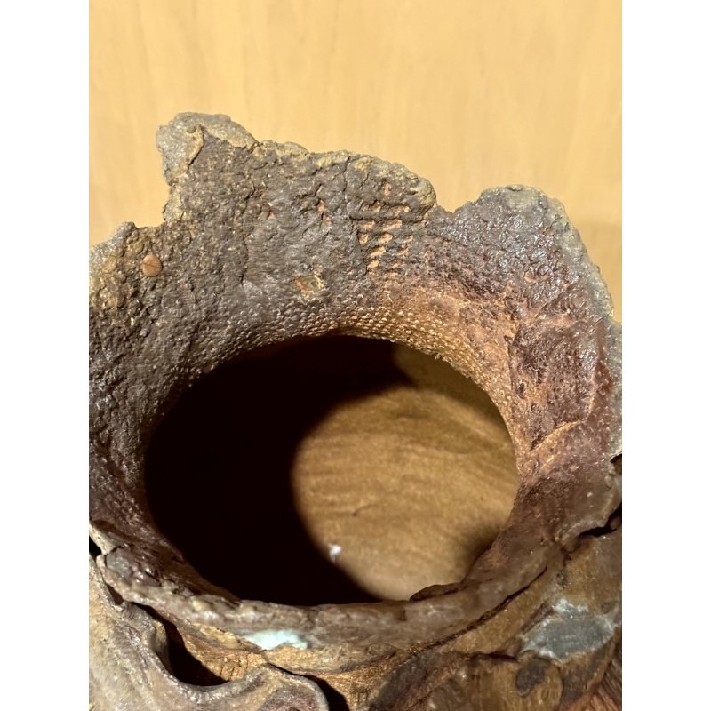 Brutalist Signed Art Pottery Vase / Pot - Large