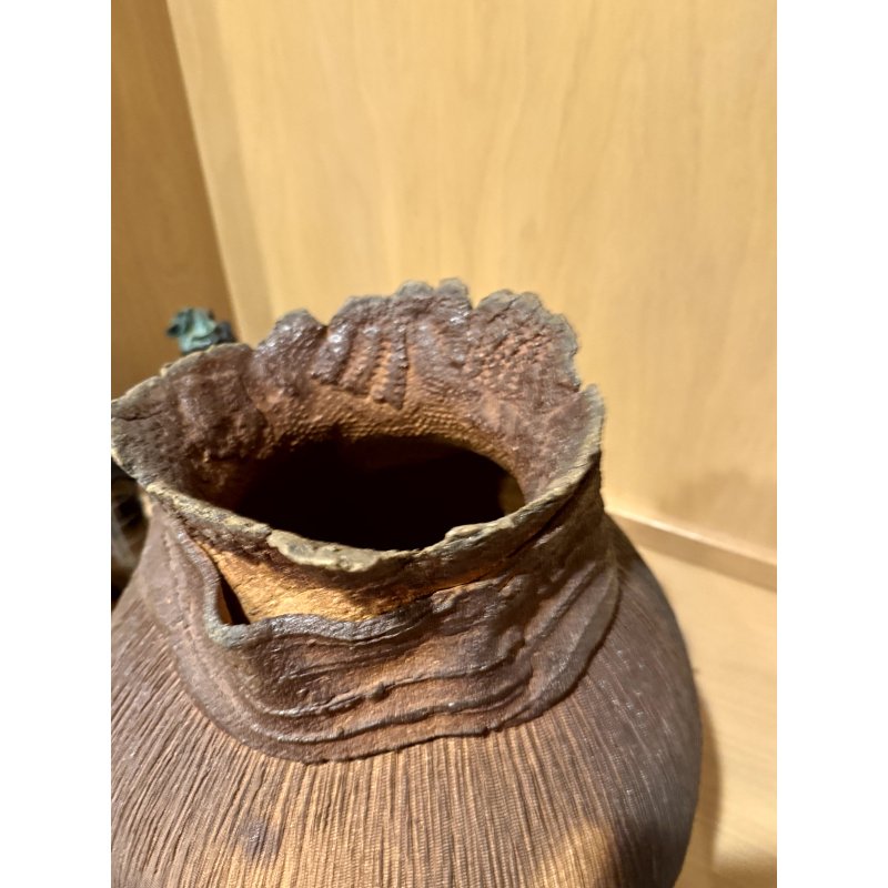 Brutalist Signed Art Pottery Vase / Pot - Large