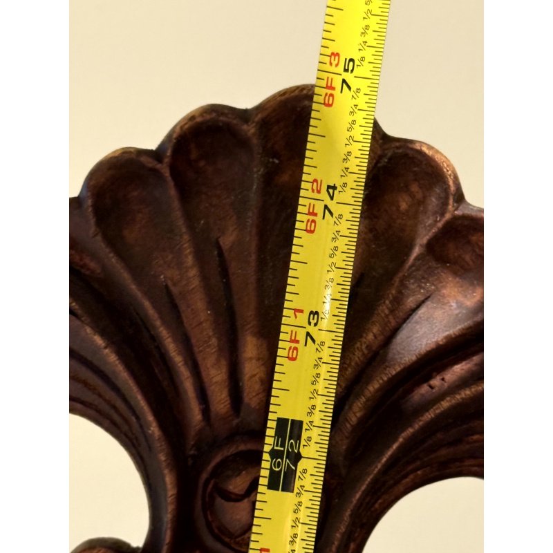 Antique Carved Wood Cheval Floor Standing Mirror