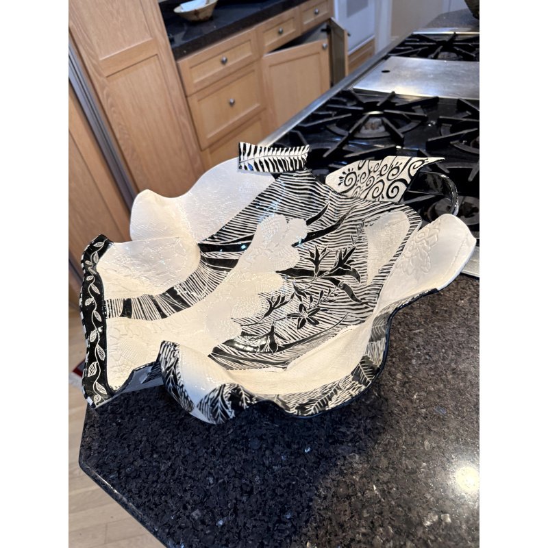 Signed Art Pottery Bowl - Signed Large