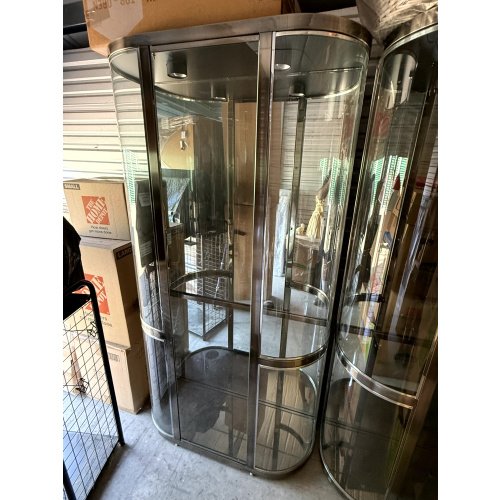 Curved Art Deco Style Display Cabinet (2 available)