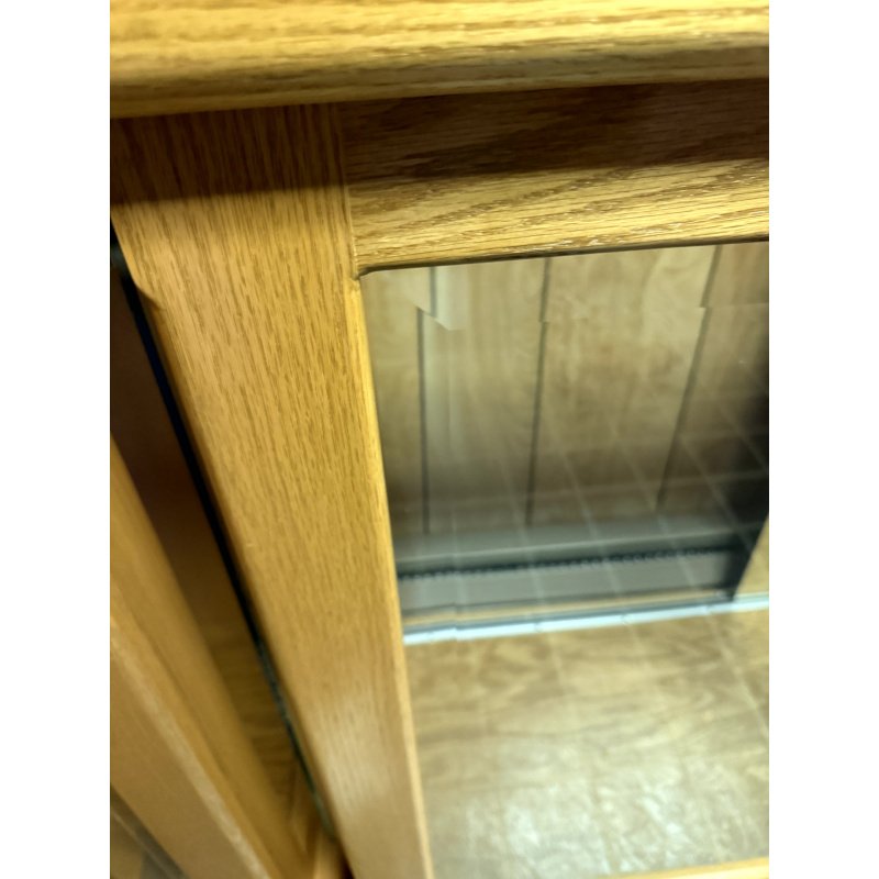 Custom Oak Counter-Level Shop Display Cabinet