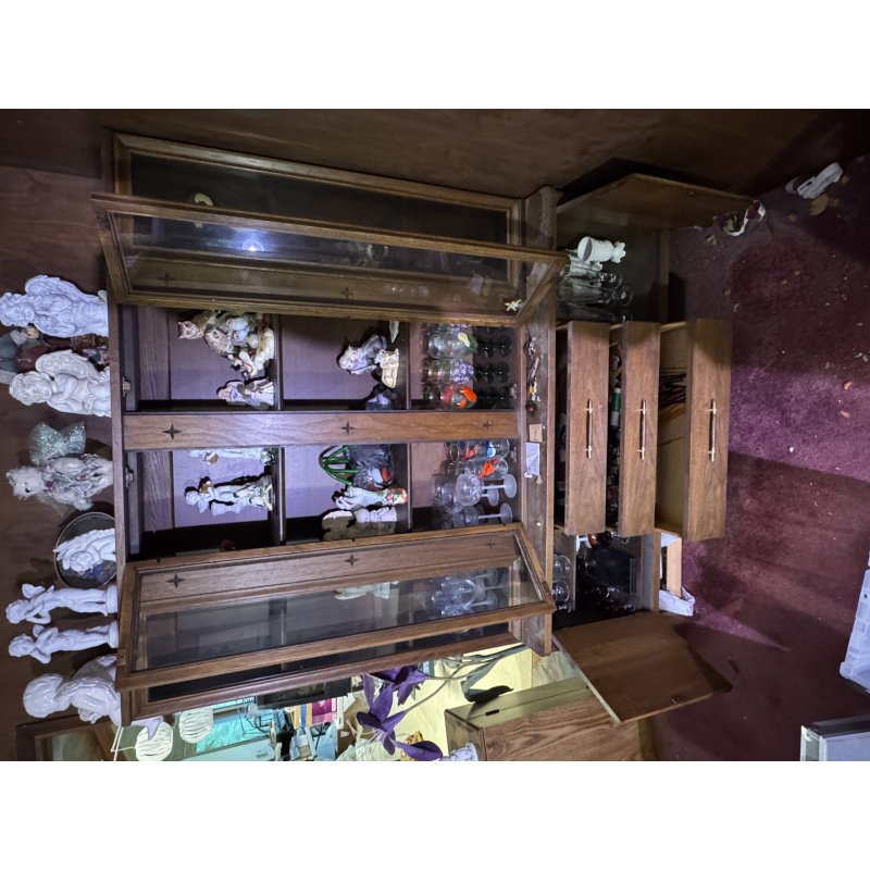 Broyhill Saga MCM 2 Piece Hutch
