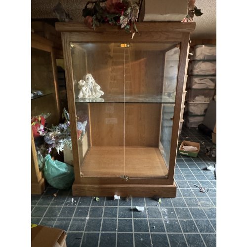 Custom Made Solid Oak Display Cabinet (4 Available)