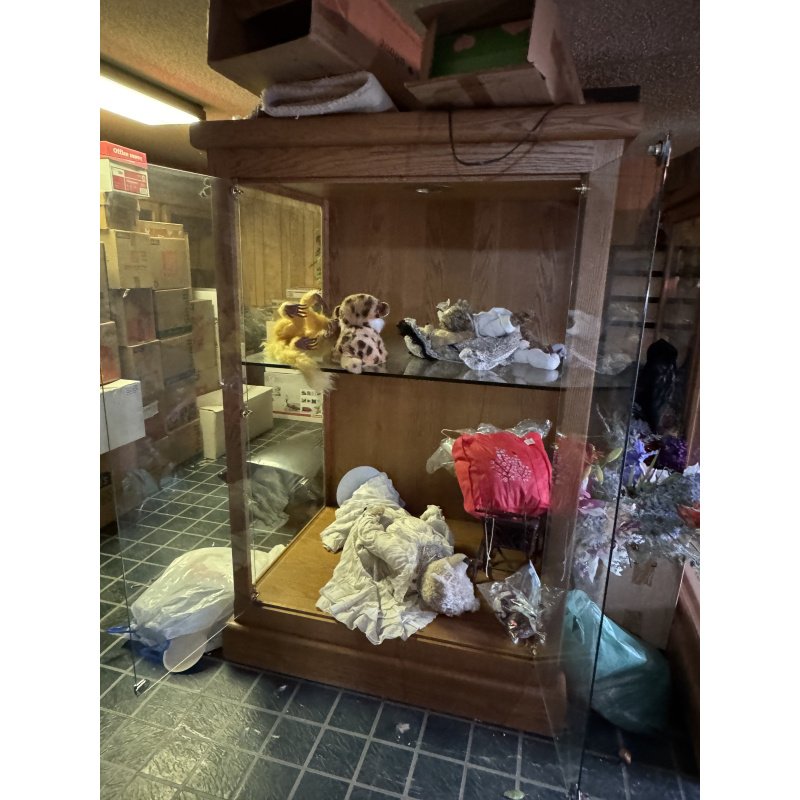 Custom Made Solid Oak Display Cabinet (4 Available)