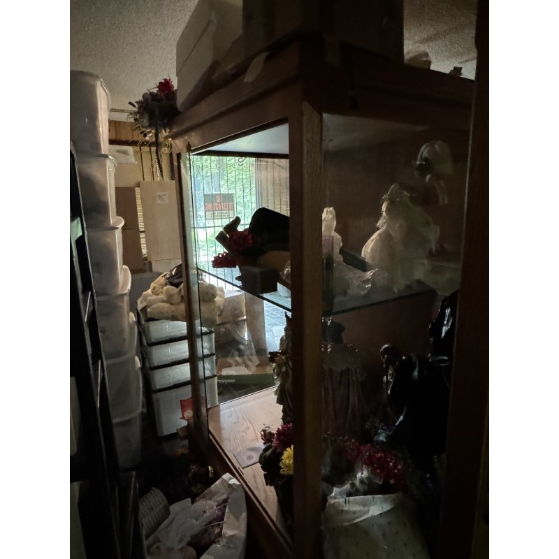 Custom Made Solid Oak Display Cabinet (4 Available)