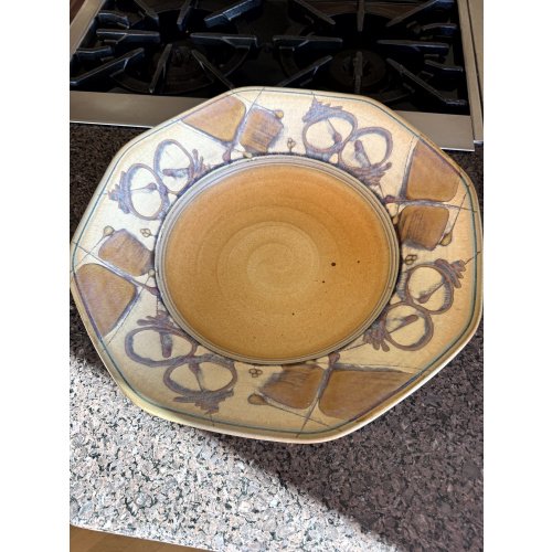 Large Art Pottery Bowl Signed F Poole?