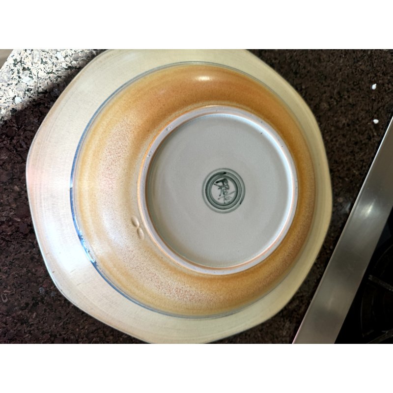 Large Art Pottery Bowl Signed F Poole?