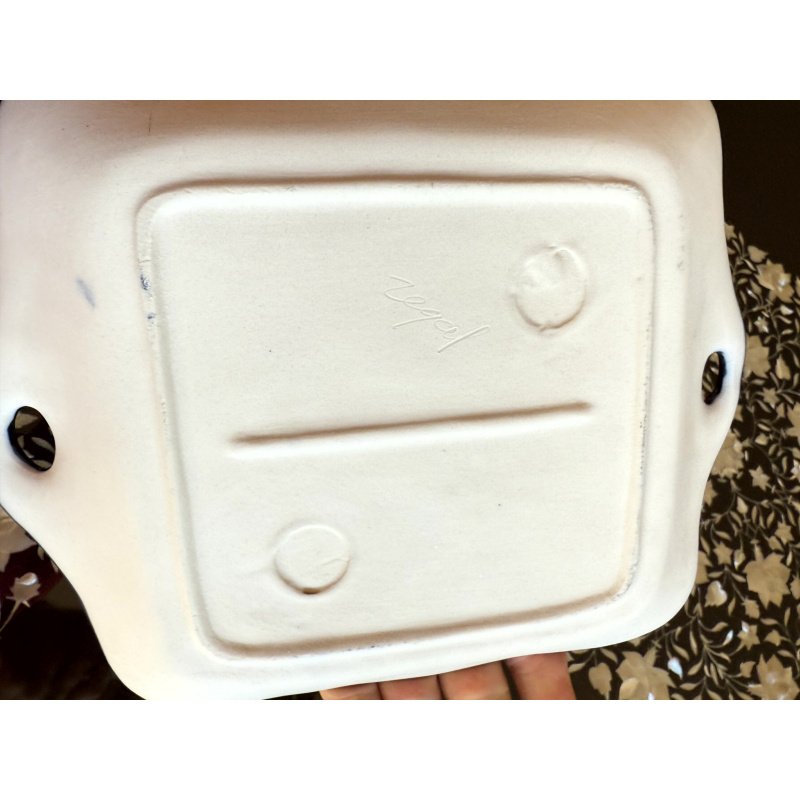 Pair of Cubist Decorated Art Pottery Plates