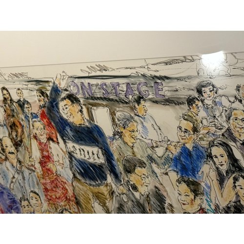 Large Cathryn Mayer Drawing in Frame