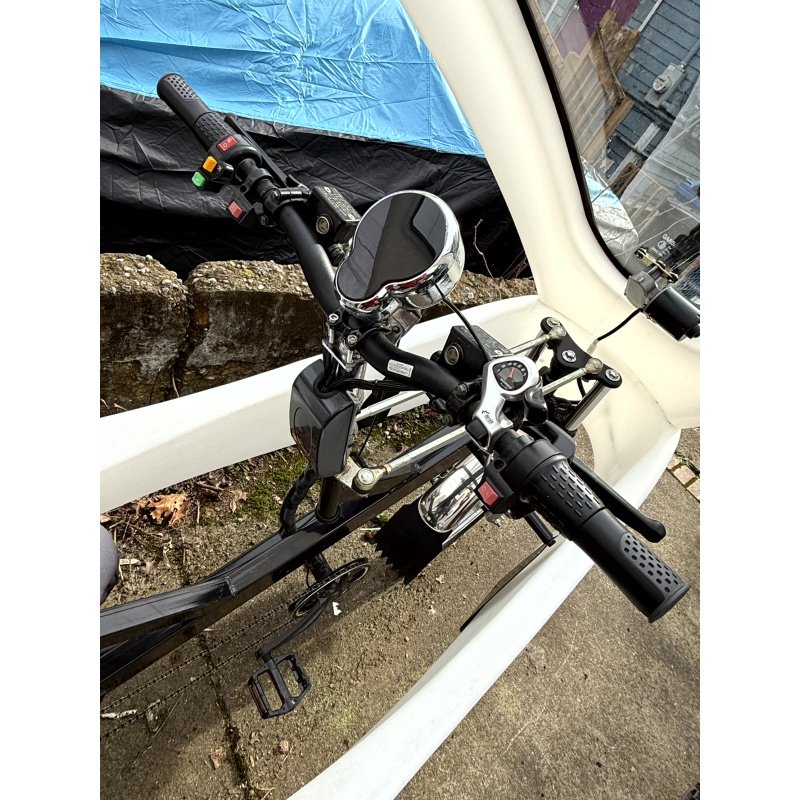 Electric Rickshaw Pedicab Velo Taxi, 1000W Motor, 3 Wheels, City Cruiser Passenger Taxi