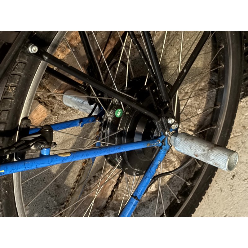 E-Bike Converted Trek Singletrack 930 Mountain Bike, Cargo Rack, 26" Wheels, Electric Bicycle
