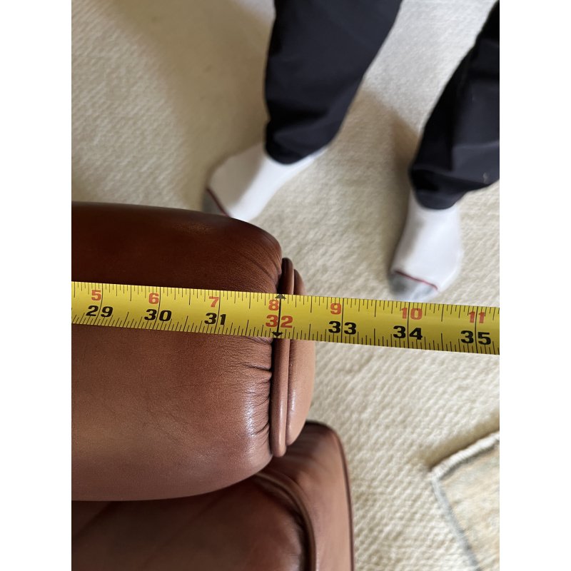 67.5” Genuine Italian Leather Sofa Montebello Collections with Lucca Merlot / Brown Leather