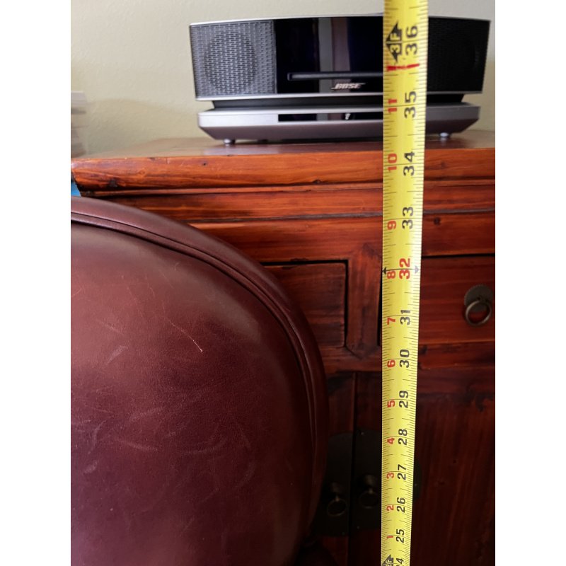 67.5” Genuine Italian Leather Sofa Montebello Collections with Lucca Merlot / Brown Leather