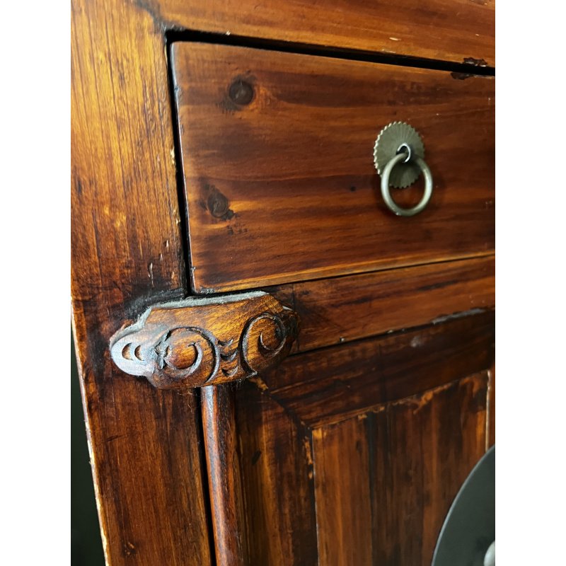 Antique Chinese Red Lacquer Cabinet Wooden Asian Chinese Wedding Cabinet