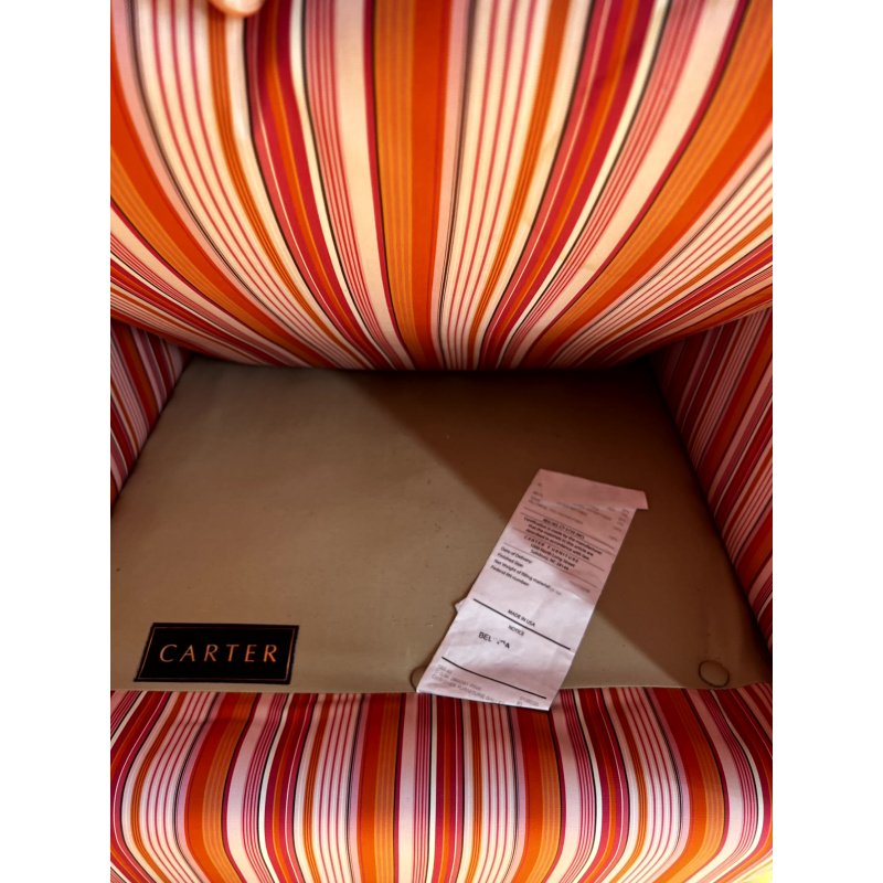Carter Accent Chair Astoria Sunset Upholstery, Colorful Striped Statement Chair, Jofran Furniture