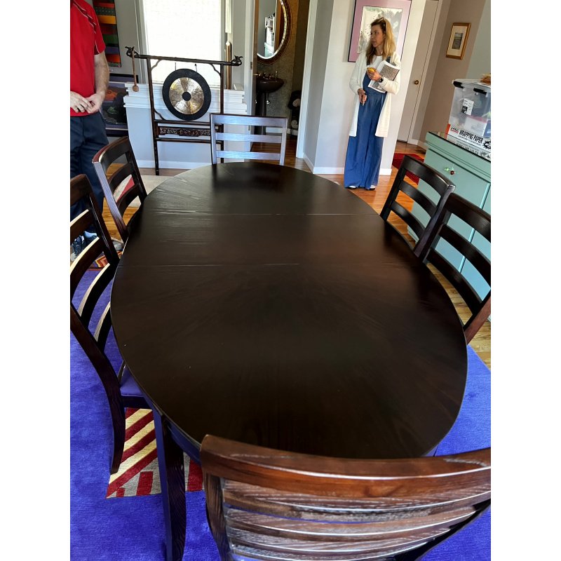 Stanley Furniture 974-11-33 Oval Extendable Dining Table & Chair Set, Contemporary Modern Minimalist