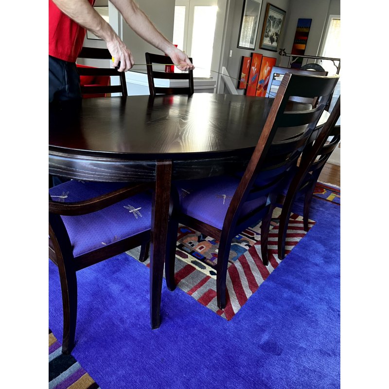 Stanley Furniture 974-11-33 Oval Extendable Dining Table & Chair Set, Contemporary Modern Minimalist