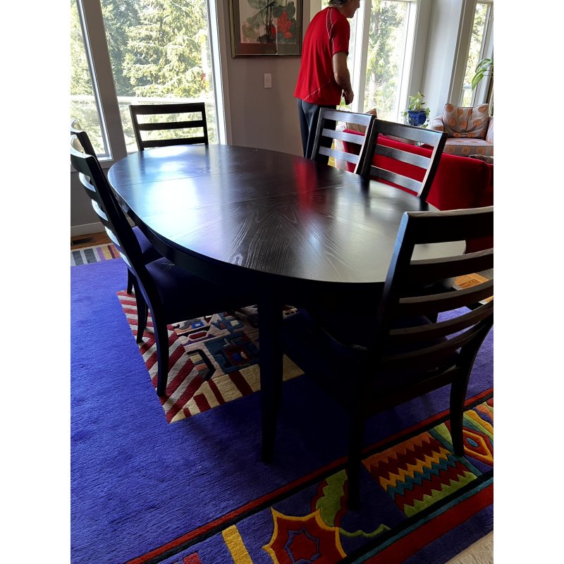 Stanley Furniture 974-11-33 Oval Extendable Dining Table & Chair Set, Contemporary Modern Minimalist