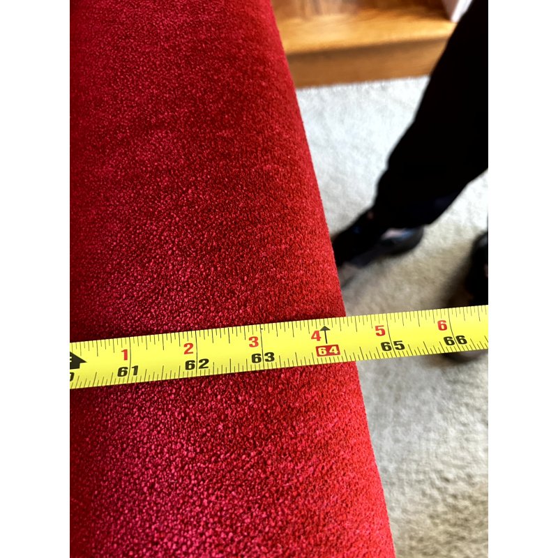 Custom L. Greenberg and Associates Red Monaco Loveseat With 2 Designer Saraband Bolero Pillows