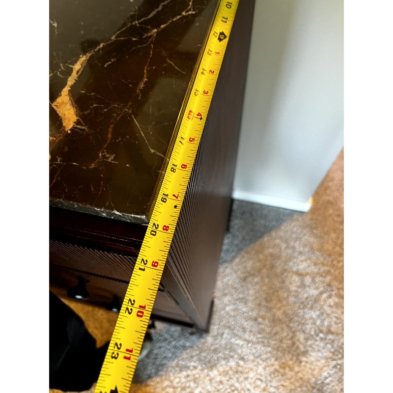 Thomas O’Brien Collection for Hickory Chair Marble Top Endicott Chest, 5-Drawer Dresser