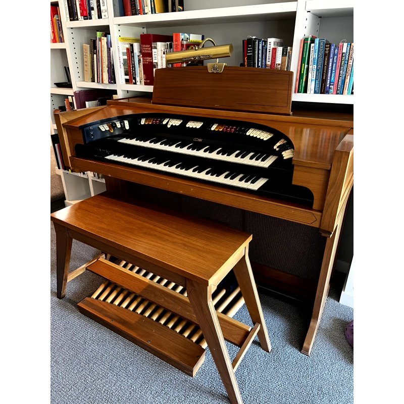 Vintage Conn Theatre Organ Horseshoe Console With Bench and Pedalboard
