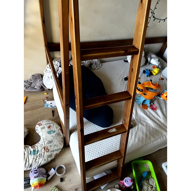 Ikea STORA Loft Bed Frame Full Size + Mattress, Ready To Sleep Set Up