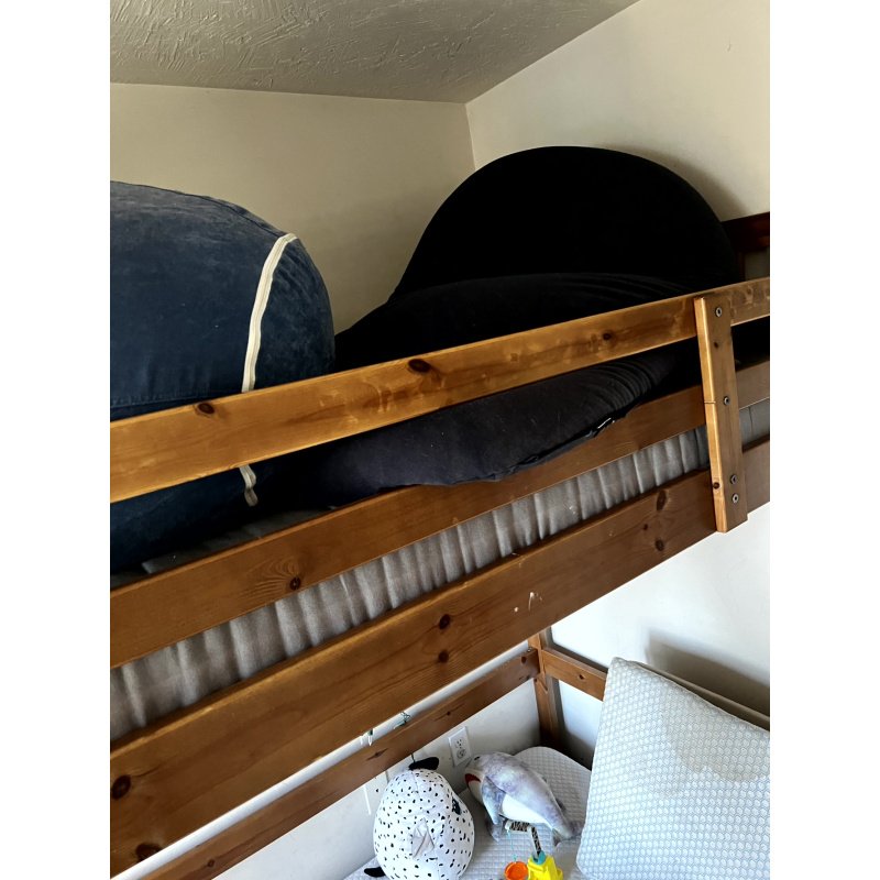 Ikea STORA Loft Bed Frame Full Size + Mattress, Ready To Sleep Set Up