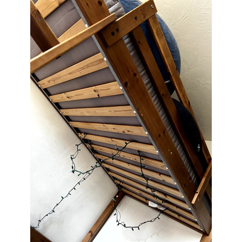 Ikea STORA Loft Bed Frame Full Size + Mattress, Ready To Sleep Set Up